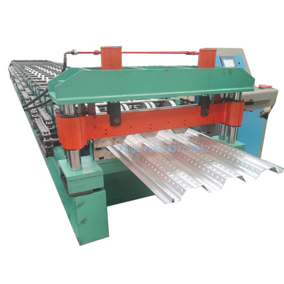 LOGAM BAJA GALVANIS BAJA LEMBAR DECKING LANTAI PRODUKSI ROLL FORMING LINE