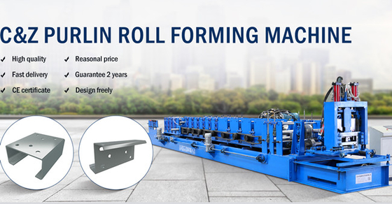 Mesin Roll Forming C Z Purlin Hidrolik, Mesin Pembuat Z Purlin Otomatis Penuh