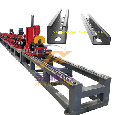 Mesin Saluran C, Dukungan Panel Surya Otomatis Uni strut C Channel Roll Forming Machine