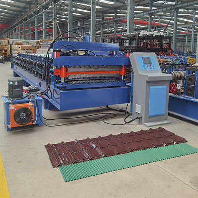 Steel Coil Trapesium Atap Dan Atap Bergelombang Mesin Roll Forming Lapisan Ganda