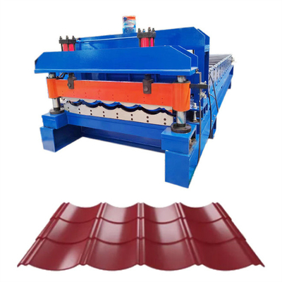 3-5m / Min Steel Tile Roll Forming Machine Kekuatan Hasil 235Mpa