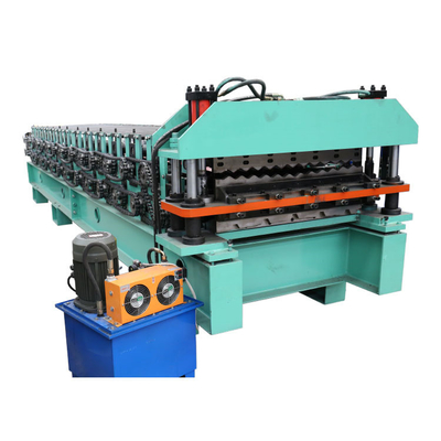 Disesuaikan GI GL Metal Roof Sheets Panel Dinding Double Deck Roll Forming Machine