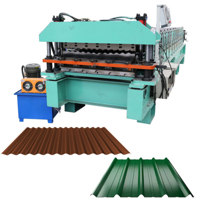 Disesuaikan GI GL Metal Roof Sheets Panel Dinding Double Deck Roll Forming Machine