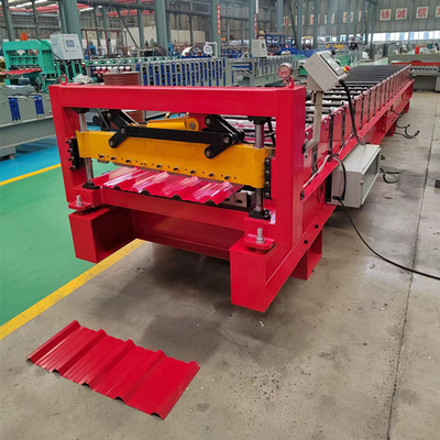 Besi 0,3-0,8mm lembaran atap trapesium roll membentuk mesin panel logam membuat mesin