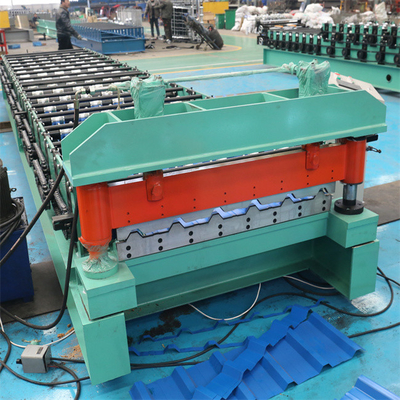 Hidrolik ibr roofing panel roll forming machine 0.3-1mm coler steel otomatis untuk konstruksi baja