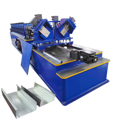 Garis Ganda Omega CU Profile Light Gauge Steel Keel Roll Forming Machine