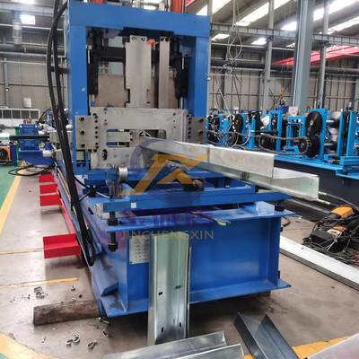 Bule Color Automatic Z140-300 Purlin Roll Forming Machine untuk Gedung Bengkel