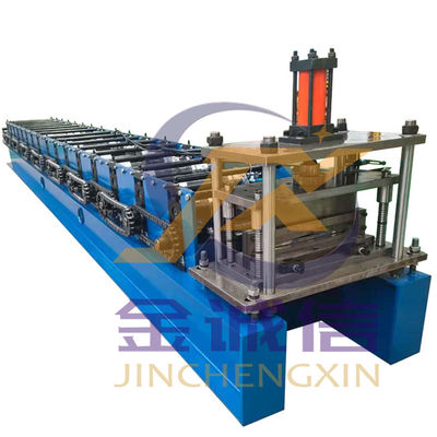 Panel Baja Warna Berdiri Seam Roll Forming Machine Kontrol PLC Otomatis Penuh