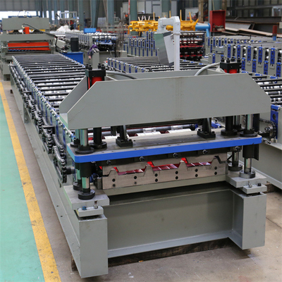 Pemotongan hidrolik PLC kontrol panel atap roll membentuk mesin 15-20m / mnt untuk dinding atap