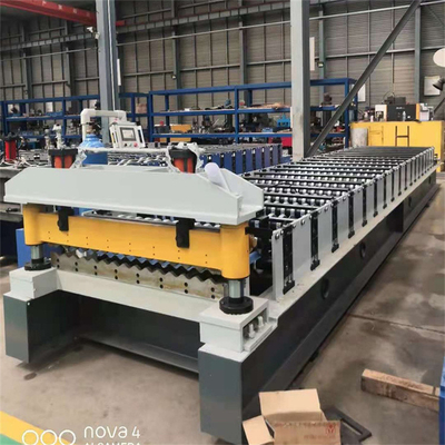 Lembaran Atap Baja Warna Logam Mesin Roll Forming Lembaran Bergelombang Untuk Bahan Bangunan