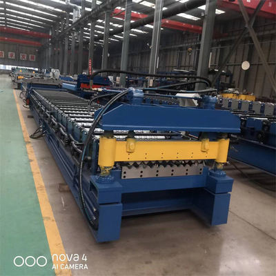 Atap Gelombang Bergelombang Logam Dicat Dilapisi Dan Panel Dinding Mesin Roll Forming Dingin