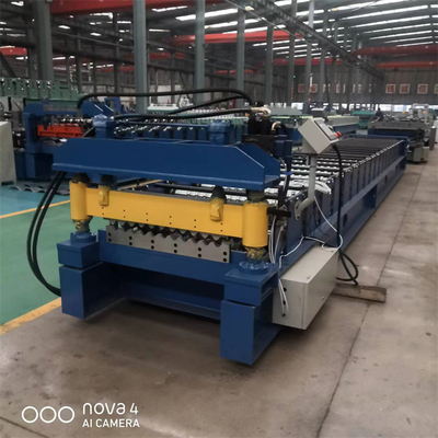 Baja Warna Dinding Atap Bergelombang Lembaran Besi Membuat Lembaran Logam Mesin Roll Forming