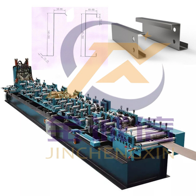 Penyesuaian ukuran 80-300mm CZ purlin roll forming machine untuk rumah struktur baja
