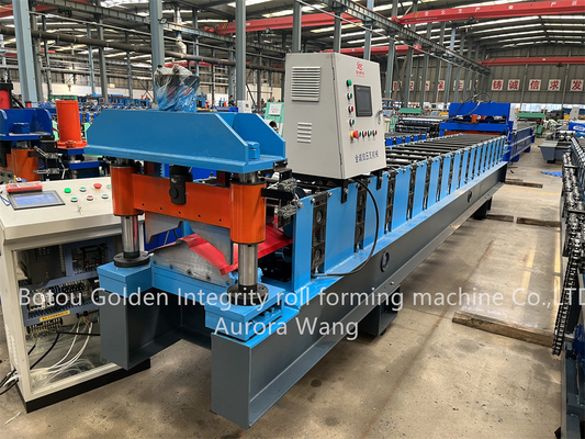 Kualitas Baik Baja Warna Baja Atap Ridge Roll Forming Machine Dengan Kualitas Tinggi