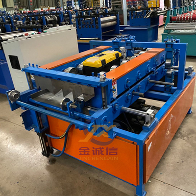 Biru 8-12m / Min Standing Seam Roll Forming Machine Kontrol PLC