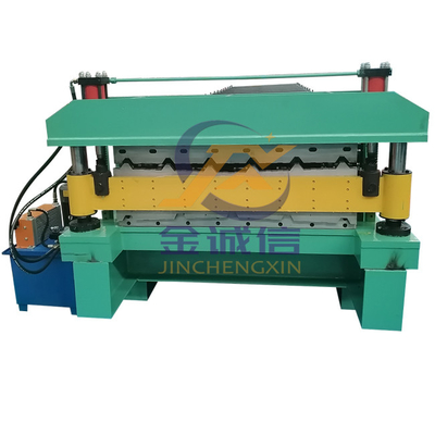 Green Metal Steel Double Layer Roll Forming Machine Bahan PPGI