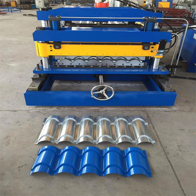Sesuaikan bahan bangunan step tile cold roll membentuk mesin baja warna