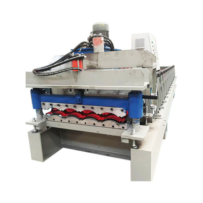 Panel Atap Logam Mengkilap Tile Roll Forming Machine Baja Warna Untuk Bahan Bangunan