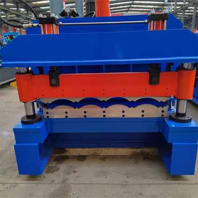 Panel Atap Baja Warna Otomatis Lembaran Ubin Mengkilap Membuat Mesin Roll Forming