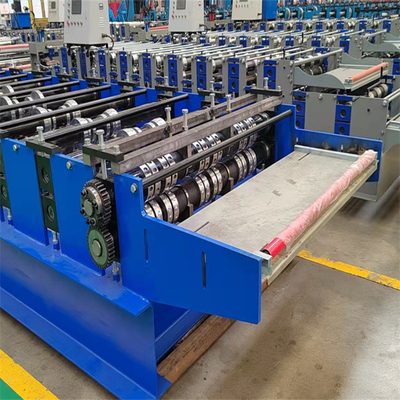 5kw Floor Decking Roll Forming Machine 10-15m / mnt Mesin Pembentuk Logam Atap