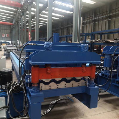 Lembaran Baja Logam Disesuaikan Profil Mengkilap Atap Genteng Roll Forming Membuat Mesin