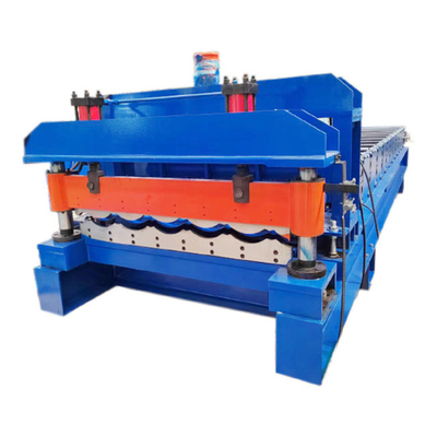 Cusotmized Step Tile Roll Forming Machine CE ISO Dengan Baja Warna