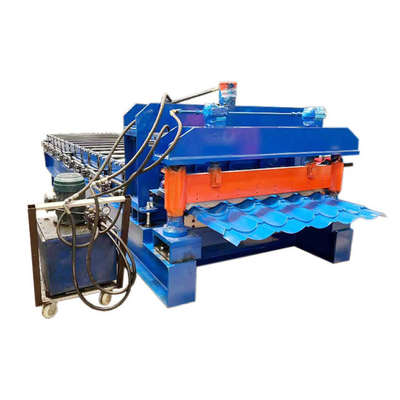 Cusotmized Step Tile Roll Forming Machine CE ISO Dengan Baja Warna