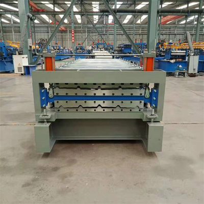 Lembaran atap logam lapisan ganda roll membentuk mesin disesuaikan kecepatan tinggi