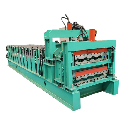 Mesin Roll Forming Panel Dinding Lapisan Ganda Logam Ketebalan 0,3-0,8mm