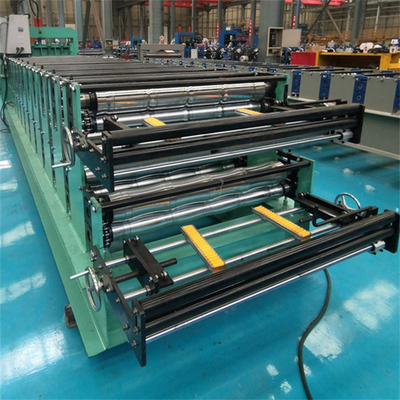 Mesin Roll Forming Panel Dinding Lapisan Ganda Logam Ketebalan 0,3-0,8mm