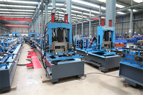 Aluminium Z Purlin Roll Forming Machine 20-30m / mnt C Mesin Pembuat Purlin