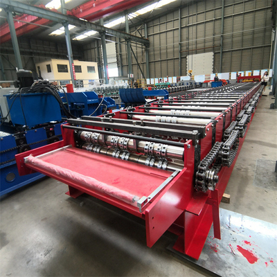 GI Steel Deck Roll Forming Machine Untuk Bahan Konstruksi Baja