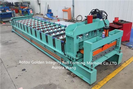 15m / Min Mesin Roll Forming Ubin Mengkilap 415v Mesin Pembuat Genteng Logam
