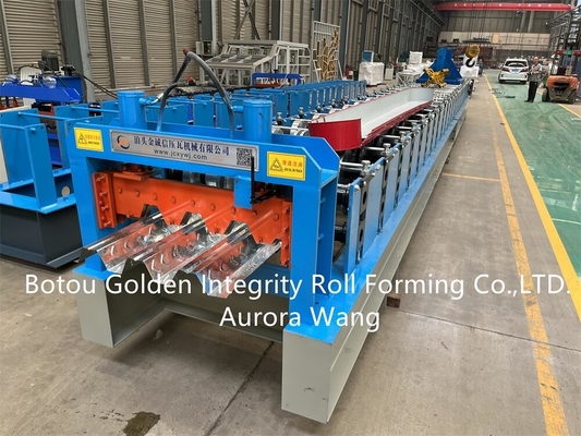 Mesin Roll Forming Lantai JCX Decking Sistem Kontrol PLC Detla
