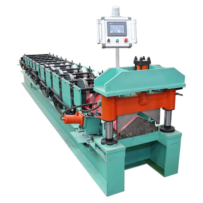 Disesuaikan Roof Ridge Cap Roll Forming Machine 610mm-1220mm Feeding Width