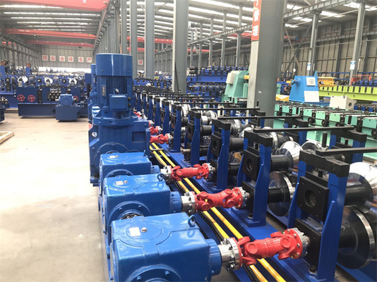 Gearbox W Shaped Highway Guardrail Forming Machine 380V Untuk Jalan