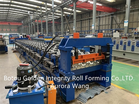 Mesin Roll Forming Lantai Dek PPGI / PPGL Lebar Efektif 750mm