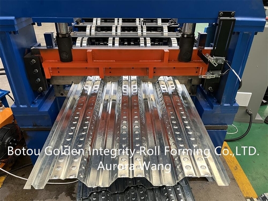 Mesin Roll Forming Lantai Dek PPGI / PPGL Lebar Efektif 750mm