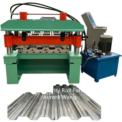 1220mm Lantai Decking Roll Forming Machine Mesin Pembuat Ubin Lantai CE