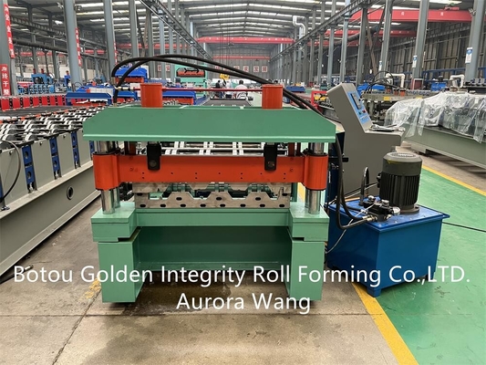 1220mm Lantai Decking Roll Forming Machine Mesin Pembuat Ubin Lantai CE