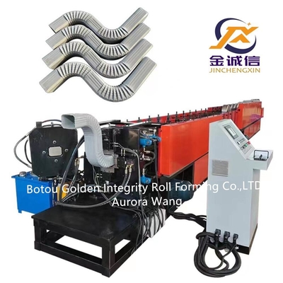 Mesin Pembentuk Pipa Downspout Baja Mesin Siku Downspout PLC