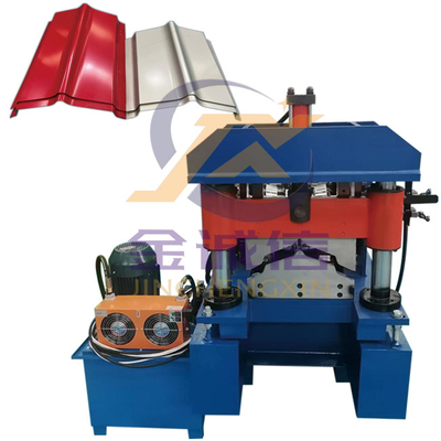 15-20m / Min Roof Ridge Cap Roll Forming Machine Kontrol PLC Baja Galvanis