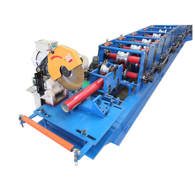 Baja Warna CZ Purlin Roll Forming Machine Water Gutter Downpipe Mesin Roll Forming