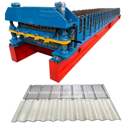 Steel Tile Metal Roofing Sheet Membuat Mesin Lapisan Ganda