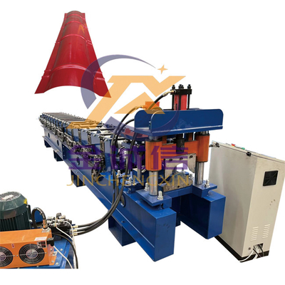 Ppgi Galvanized Roof Ridge Cap Roll Forming Machine Dilapisi Warna