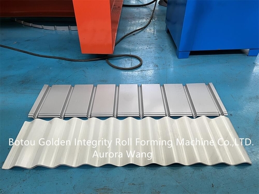 Steel Tile Metal Roofing Sheet Membuat Mesin Lapisan Ganda