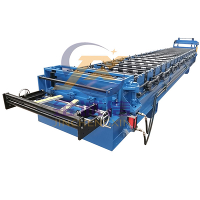 15m / mnt Cold Roll Forming Equipment rib Metal Roof Panel Making Machine