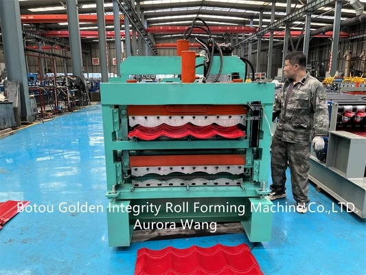 Mesin Pembuat Ubin JCX 1200mm Panel Atap Mesin Roll Forming