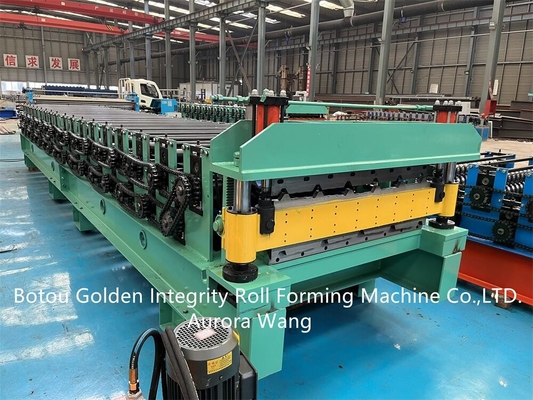 PLC Corrugated Sheet Forming Machine 5.5kw bahan bangunan