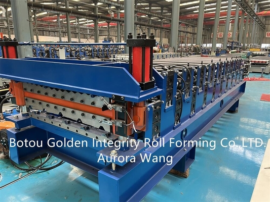 Mesin Roll Forming Dingin Lapisan Ganda Baja kelas 12-18m / mnt G235